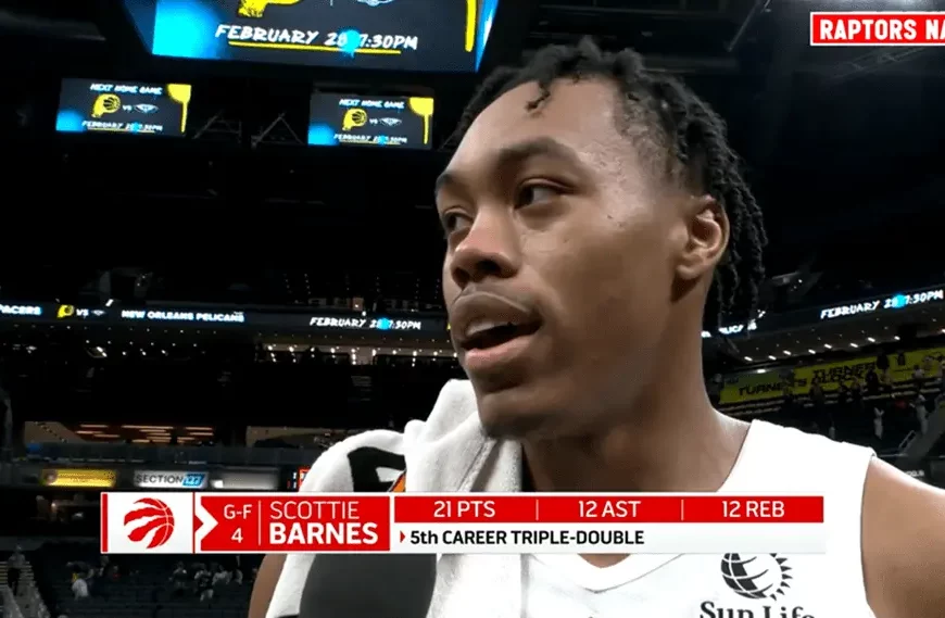 Scottie Barnes - YouTube - Chaine Raptors Nation (DR)