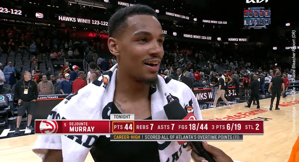 Dejounte Murray - Youtube - Chaine Bleacher Report DR