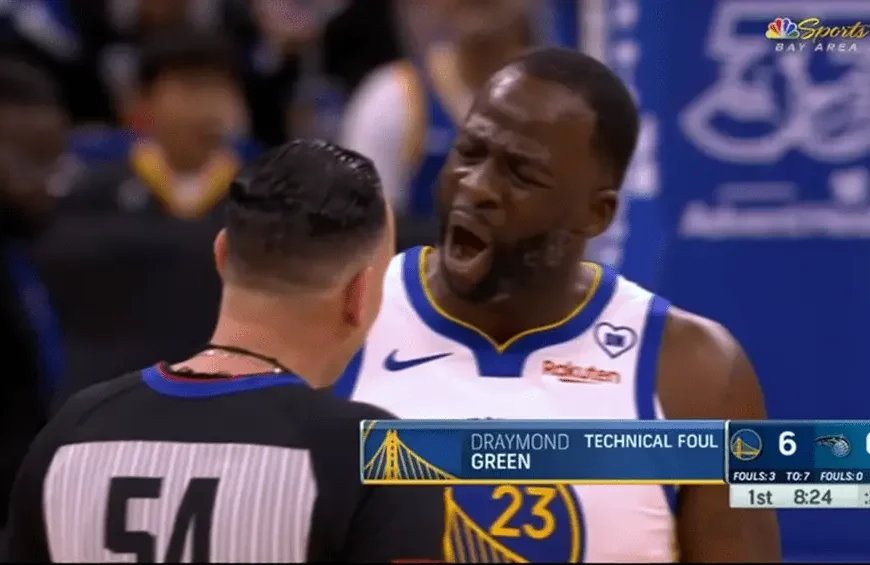 Draymond Green - 4ème exclusion de la saison - YouTube - Chaine ESPN (DR)