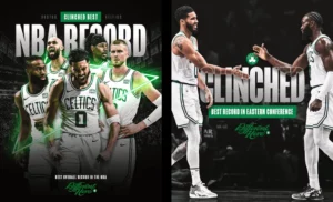 Boston Celtics qualifié pour les Playoffs - X Twitter - Compte Boston Celtics (DR)