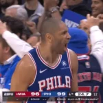 Nicolas Batum le 17 04 2024 - YouTube - Philadelphia 76ers (DR)