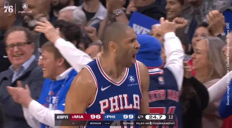 Nicolas Batum le 17 04 2024 - YouTube - Philadelphia 76ers (DR)