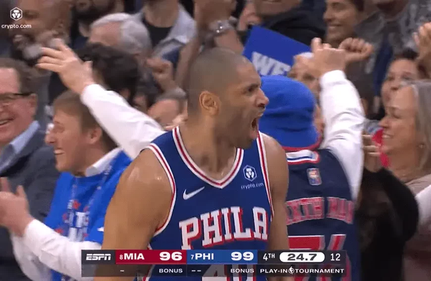 Nicolas Batum le 17 04 2024 - YouTube - Philadelphia 76ers (DR)