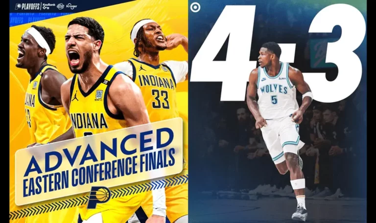 Demi Finales de Conférence - Playoffs 19 05 2024 - X Twitter - Indiana Pacers & Minnesota Timberwolves (DR)