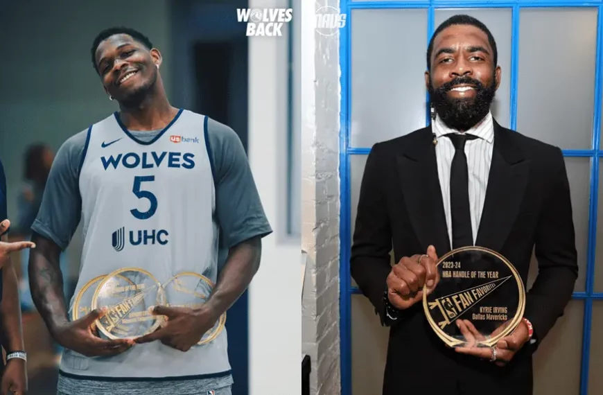 Trophées des plus beaux moves 2023 2024 - X Twitter - Comptes Minnesota Timberwolves & Dallas Mavericks (DR)