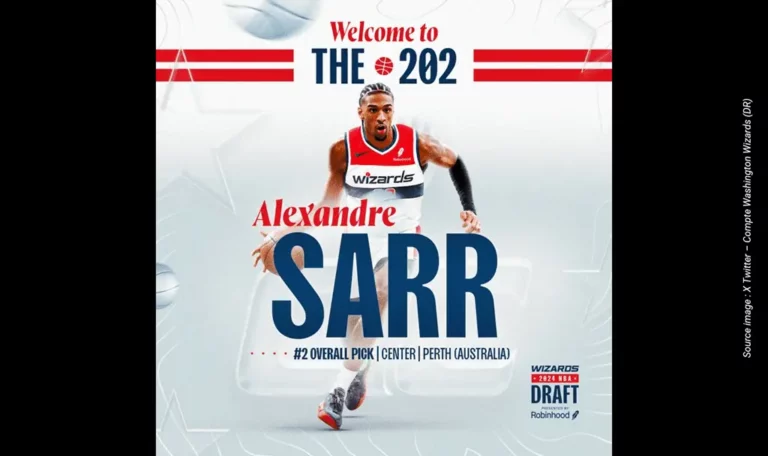 Alexandre Sarr - X Twitter - Compte Washington Wizards (DR)