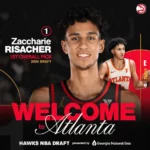 Zaccharie Risacher - X Twitter - Compte Atlanta Hawks (DR)