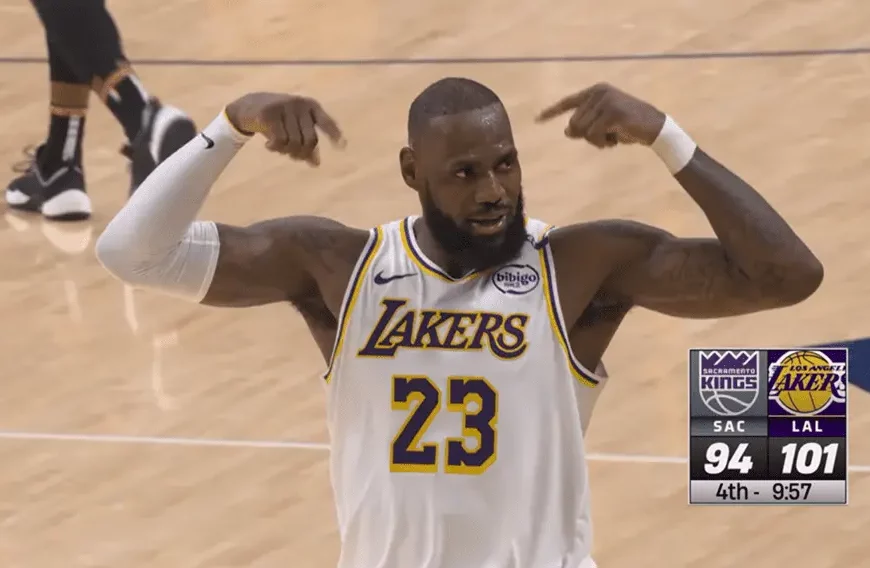 Lebron James - Run 21-0 - Lakers vs Kings - YouTube - Chaine NBA (DR)